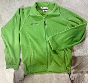 Columbia Benton Springs Full Zip Fleece Jacket Olive Green Womens Small S